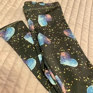 Pixie lane rainbow heart leggings size 6P